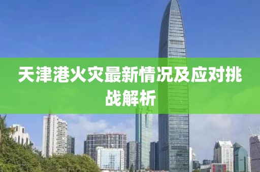 天津港火災(zāi)最新情況及應(yīng)對挑戰(zhàn)解析