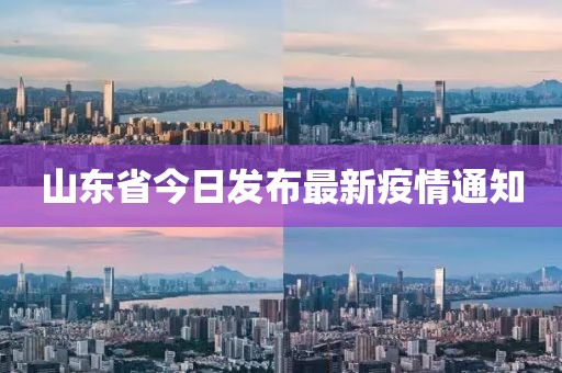 山東省今日發(fā)布最新疫情通知