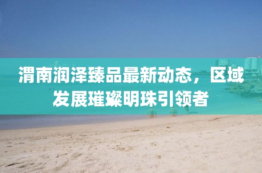 渭南潤澤臻品最新動態(tài)，區(qū)域發(fā)展璀璨明珠引領(lǐng)者