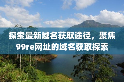 探索最新域名獲取途徑，聚焦99re網(wǎng)址的域名獲取探索