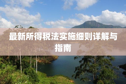 最新所得稅法實施細則詳解與指南
