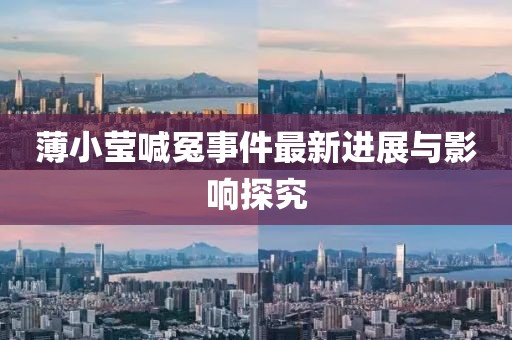 薄小瑩喊冤事件最新進展與影響探究