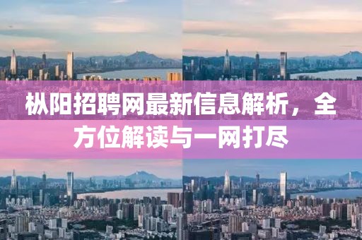 樅陽招聘網(wǎng)最新信息解析，全方位解讀與一網(wǎng)打盡