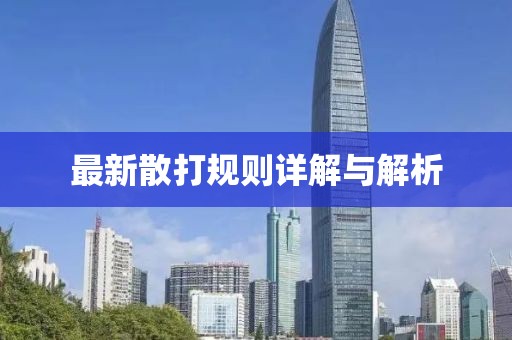 最新散打規(guī)則詳解與解析