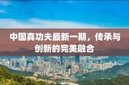 中國真功夫最新一期，傳承與創(chuàng)新的完美融合