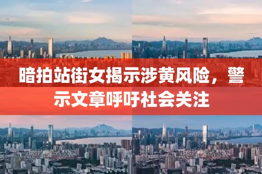 暗拍站街女揭示涉黃風險，警示文章呼吁社會關注