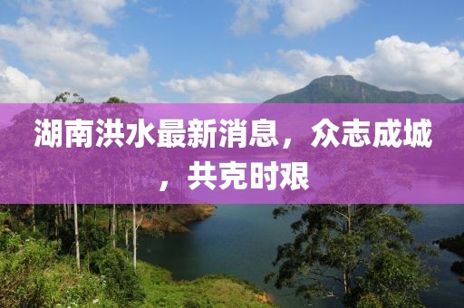 湖南洪水最新消息，眾志成城，共克時艱