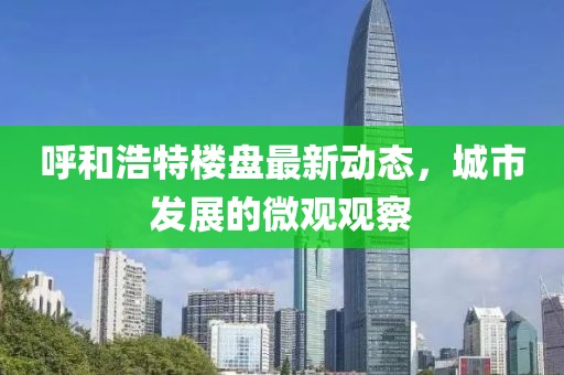 呼和浩特樓盤最新動(dòng)態(tài)，城市發(fā)展的微觀觀察