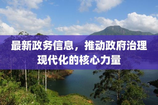 最新政務(wù)信息，推動(dòng)政府治理現(xiàn)代化的核心力量