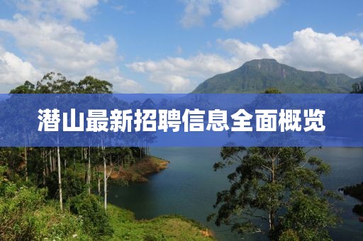 潛山最新招聘信息全面概覽