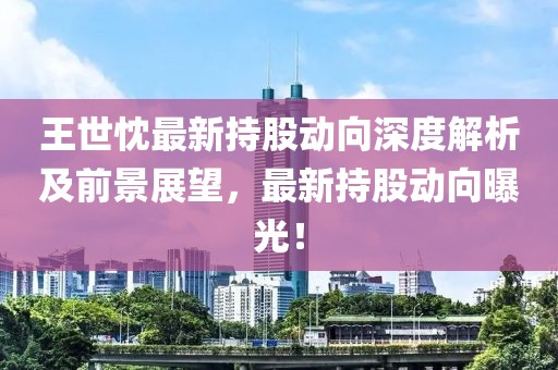 王世忱最新持股動向深度解析及前景展望，最新持股動向曝光！