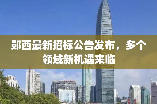 鄖西最新招標(biāo)公告發(fā)布，多個(gè)領(lǐng)域新機(jī)遇來臨