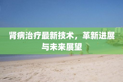 腎病治療最新技術(shù)，革新進(jìn)展與未來(lái)展望