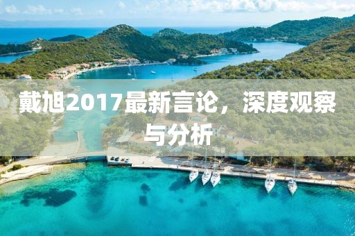 戴旭2017最新言論，深度觀察與分析