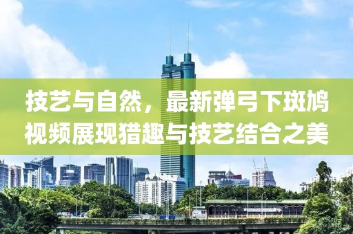 技藝與自然，最新彈弓下斑鳩視頻展現獵趣與技藝結合之美