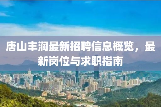 唐山豐潤(rùn)最新招聘信息概覽，最新崗位與求職指南