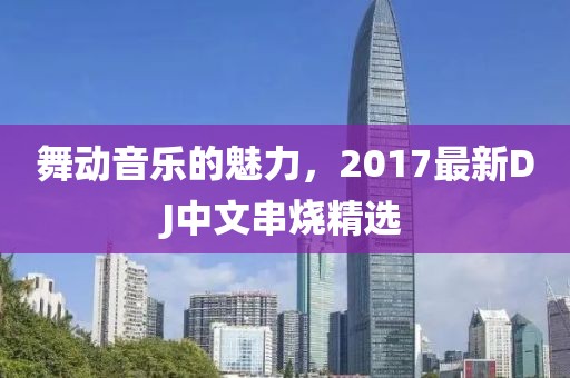 舞動音樂的魅力，2017最新DJ中文串燒精選
