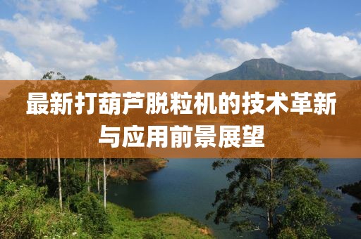 最新打葫蘆脫粒機的技術(shù)革新與應(yīng)用前景展望