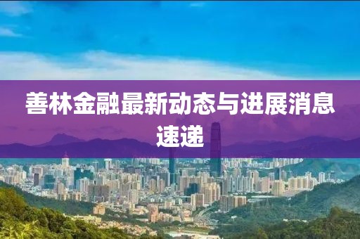善林金融最新動(dòng)態(tài)與進(jìn)展消息速遞