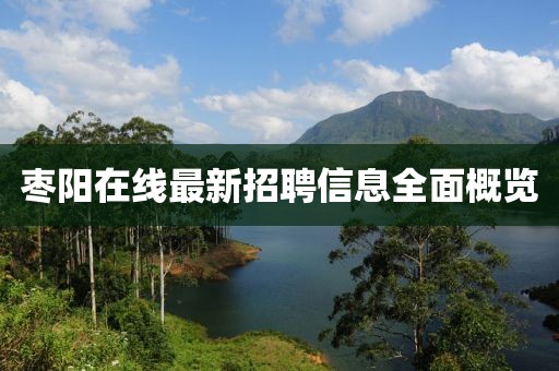 棗陽在線最新招聘信息全面概覽