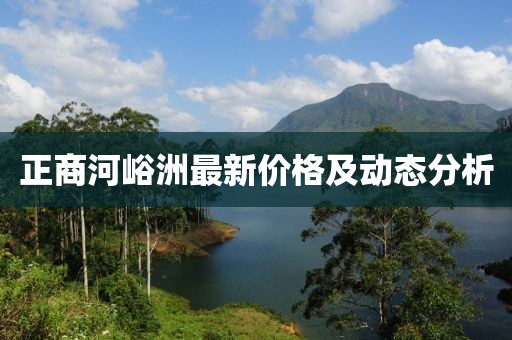 正商河峪洲最新價(jià)格及動(dòng)態(tài)分析