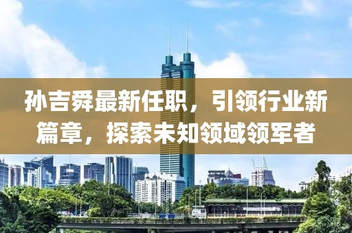 孫吉舜最新任職，引領行業(yè)新篇章，探索未知領域領軍者