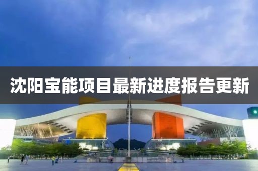 沈陽寶能項目最新進度報告更新