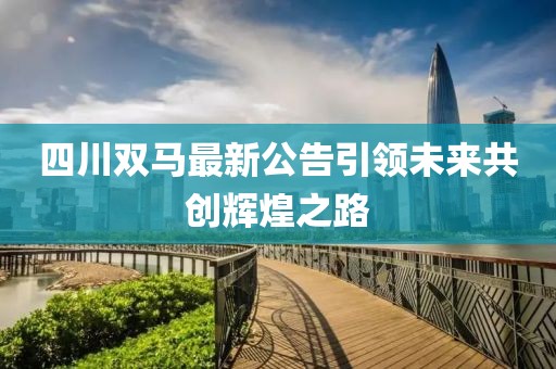 四川雙馬最新公告引領未來共創(chuàng)輝煌之路
