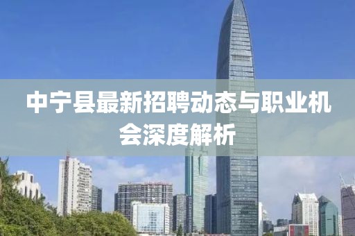 中寧縣最新招聘動(dòng)態(tài)與職業(yè)機(jī)會(huì)深度解析