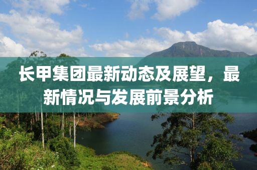 長(zhǎng)甲集團(tuán)最新動(dòng)態(tài)及展望，最新情況與發(fā)展前景分析