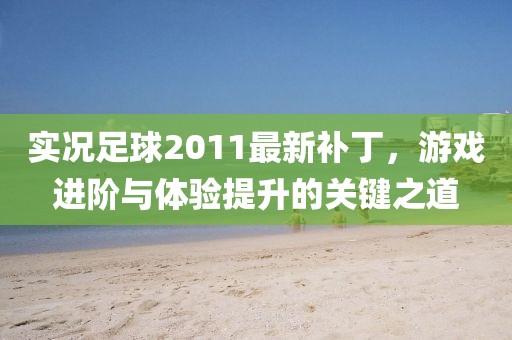 實(shí)況足球2011最新補(bǔ)丁，游戲進(jìn)階與體驗(yàn)提升的關(guān)鍵之道