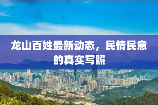 龍山百姓最新動態(tài)，民情民意的真實寫照