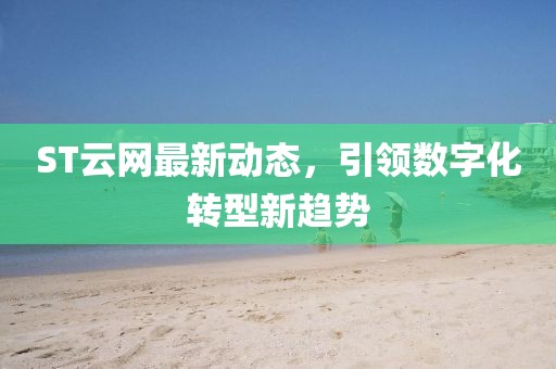 ST云網(wǎng)最新動(dòng)態(tài)，引領(lǐng)數(shù)字化轉(zhuǎn)型新趨勢(shì)