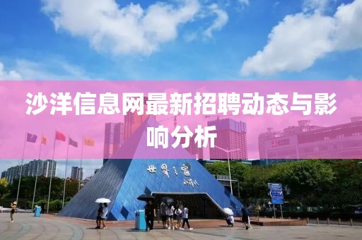 沙洋信息網(wǎng)最新招聘動(dòng)態(tài)與影響分析