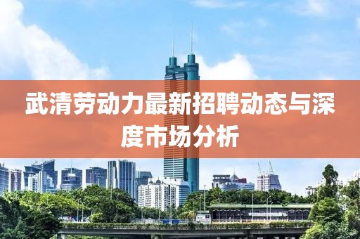 武清勞動(dòng)力最新招聘動(dòng)態(tài)與深度市場(chǎng)分析