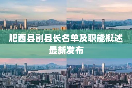 肥西縣副縣長(zhǎng)名單及職能概述最新發(fā)布