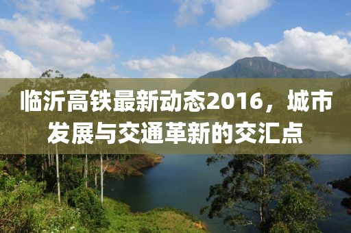 臨沂高鐵最新動(dòng)態(tài)2016，城市發(fā)展與交通革新的交匯點(diǎn)