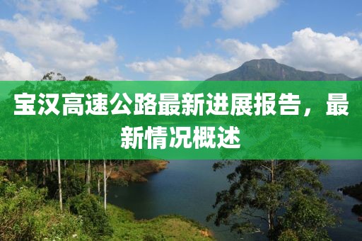 寶漢高速公路最新進展報告，最新情況概述