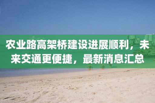 農(nóng)業(yè)路高架橋建設(shè)進(jìn)展順利，未來交通更便捷，最新消息匯總