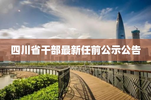 四川省干部最新任前公示公告
