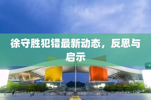 徐守勝犯錯最新動態(tài)，反思與啟示