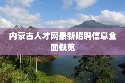 內(nèi)蒙古人才網(wǎng)最新招聘信息全面概覽