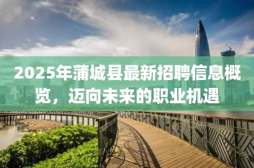 2025年蒲城縣最新招聘信息概覽，邁向未來(lái)的職業(yè)機(jī)遇