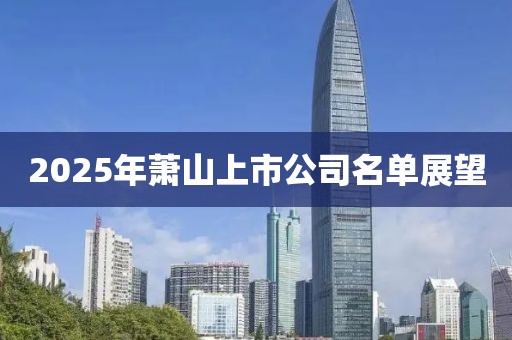2025年蕭山上市公司名單展望