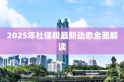 2025年社保稅最新動態(tài)全面解讀