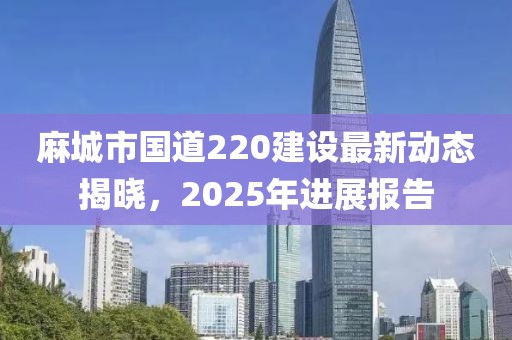 麻城市國(guó)道220建設(shè)最新動(dòng)態(tài)揭曉，2025年進(jìn)展報(bào)告
