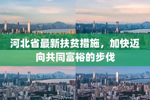 河北省最新扶貧措施，加快邁向共同富裕的步伐