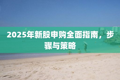 2025年新股申購全面指南，步驟與策略