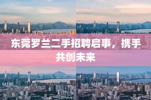 東莞羅蘭二手招聘啟事，攜手共創(chuàng)未來(lái)