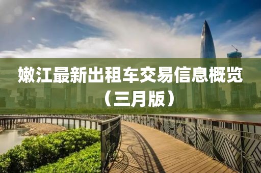 嫩江最新出租車交易信息概覽（三月版）